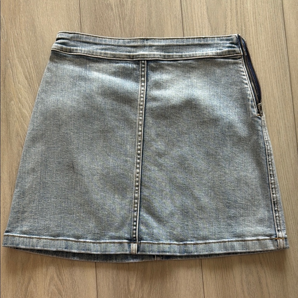 Aritzia Wilfred Free A-Line Denim Mini Skirt, size 2